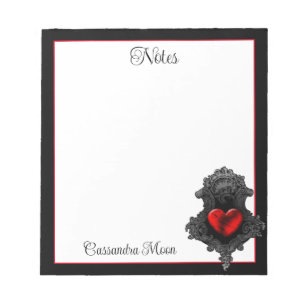 Personalised Red Goth Notepad