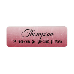 Personalised Red Gradient Return Address Labels