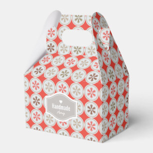 Personalised red green Chirstmas snowflake pattern Favour Box