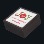 Personalised Red Green Joy Christmas Holiday  Gift Box<br><div class="desc">Red Green Joy Christmas Holiday gift box. Personalise with saying and name or year.</div>