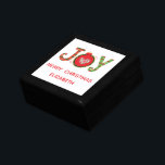Personalised Red Green Joy Christmas Holiday  Gift Box<br><div class="desc">Red Green Joy Christmas Holiday car air freshener. Personalise with saying and name or year.</div>