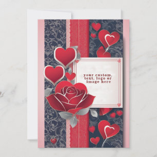 Personalised Red Heart Valentine's Day Card