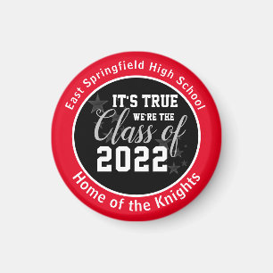 Personalised Red High School Class of 2022 Magnet