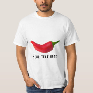 Personalised red hot chilli pepper t shirt