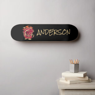 Personalised  Red Japan dragon skateboard