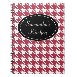 Personalised Red Kitchen Recipe Notebook Gift