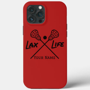 Personalised Red LAX (Lacrosse) Life iPhone 13 Pro Max Case