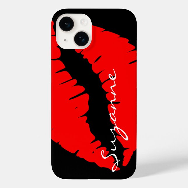 Personalised Red Lips Case-Mate iPhone Case (Back)