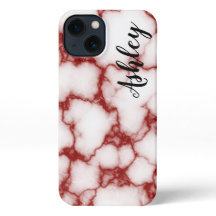 Personalised red marbled -