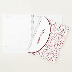 Personalised Red music theme Planner