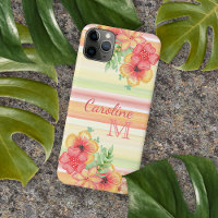 Personalised Red Orange Lime Green Stripes Pattern