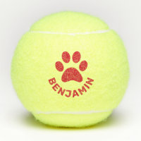 Personalised Red Paw Print Pet Personalised