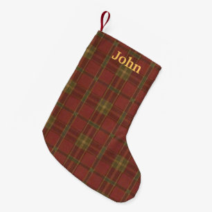 Personalised Red Plaid Christmas Stocking