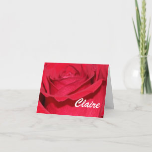 Personalised Red Rose Photo Notecards