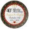 Personalised Red Rubies Porcelain 40th Anniversary