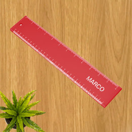 Personalised Red Ruler with Name