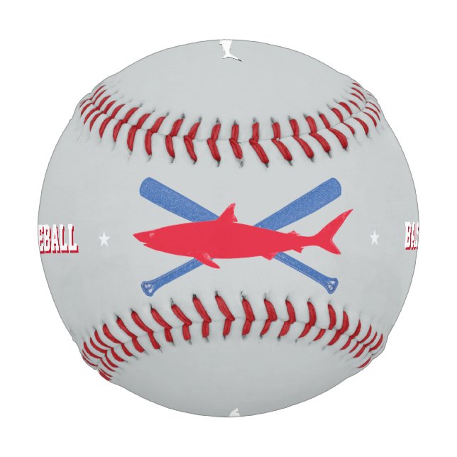 personalised red shark baseball (Front)