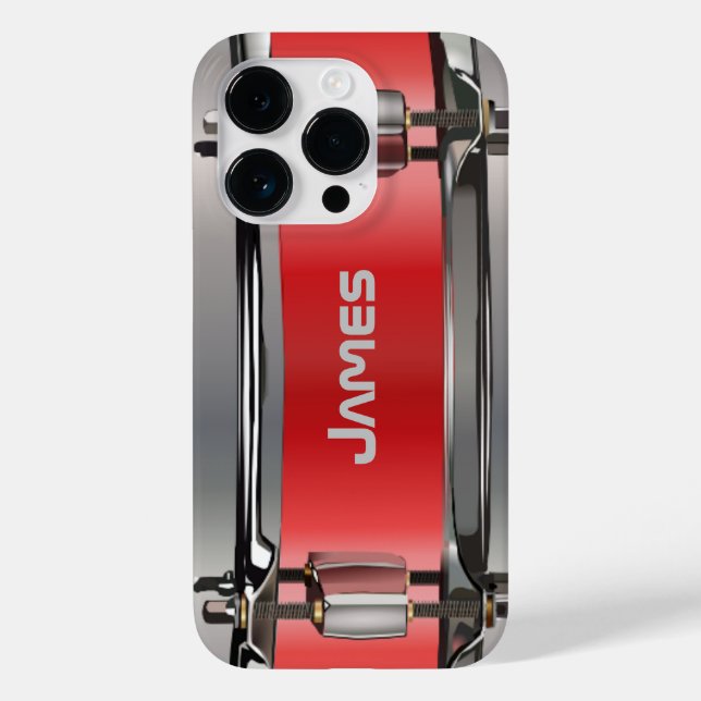 Personalised Red Snare Drum Case-Mate iPhone Case (Back)