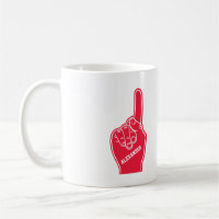 Personalised Red Sports Foam Finger