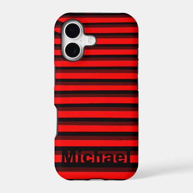Personalised Red Striped Pattern (Back)