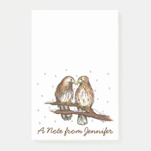Personalised Red Tailed Hawk Bird Lovebird Post It Post-it Notes
