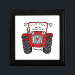 Personalised Red Tractor Country Wedding Gift Gift Box<br><div class="desc">A tractor country farm wedding gift which can be personalised.
If you would like to change the size or font please click on the edit button to customise further.
The bunting in the tractor is in a subtle cream and white.</div>