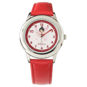 Personalised Red Tutu Ballerina Dancer Gift Watch