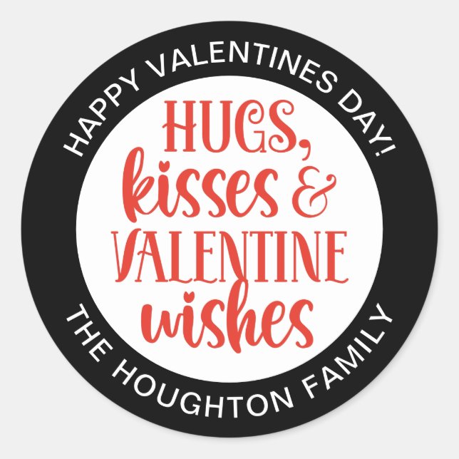 Personalised Red Valentine Sticker (Front)