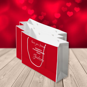 Personalised Red Valentine's Day Gift Bag