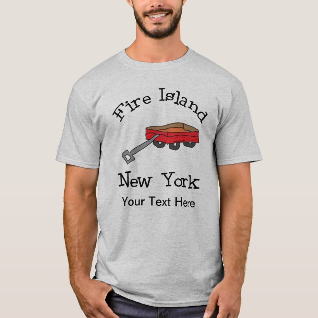 Personalised Red Wagon Fire Island T-Shirt (Front)