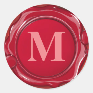 Personalised Red Wax Seal Initial