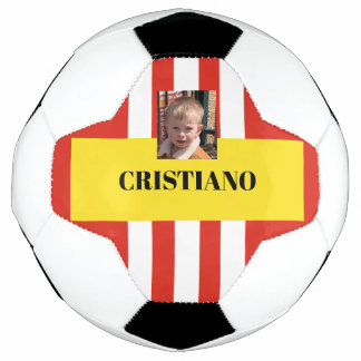Personalised red, white and yellow gift football