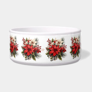 Personalised Red White & Green Florals Trinket
