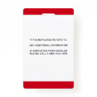 Personalised Red White Service Dog Photo ID Badge