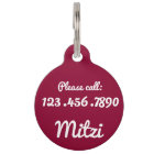 Personalised Red Wine Brie Cheese Food Pet Dog Tag