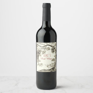 Personalised Red Wine Label