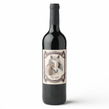 Personalised Red Wine With Horse on Label