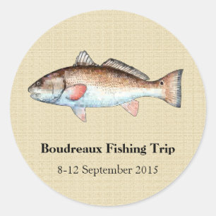 Personalised Redfish Fishing Event Stickers