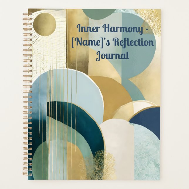 Personalised Reflection Journal - 'Inner Harmony'  Planner (Front)