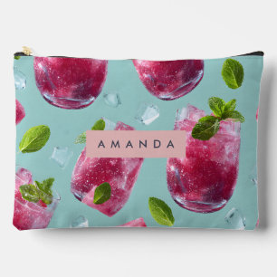 Personalised Refreshing Berry Mint Sparkle Drink Accessory Pouch