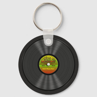Personalised Reggae Vinyl Record Key Ring