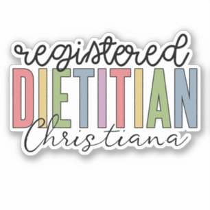 Personalised Registered Dietician Multicolored RD