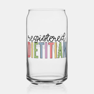 Personalised Registered Dietician Multicolored RD Can Glass