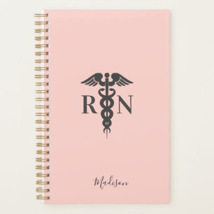  Personalised Registered Nurse Blush Pink Medical Planner