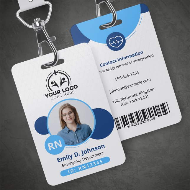 Personalised Registered Nurse RN Photo Name ID Badge (Creator Uploaded)