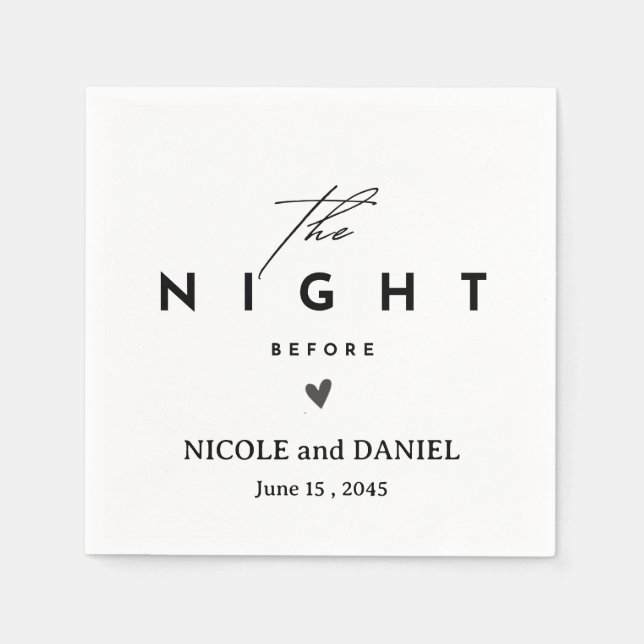 Personalised Rehearsal Dinner Napkin (Front)