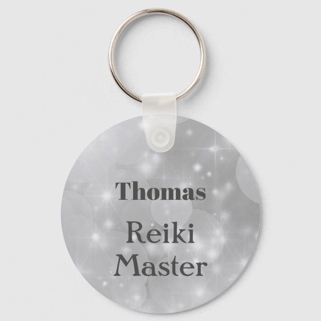 Personalised Reiki Master design Key Ring (Front)