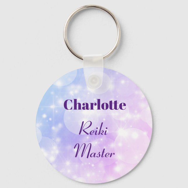 Personalised Reiki Master design Key Ring (Front)