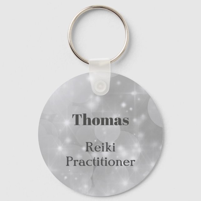 Personalised Reiki Practitioner design Key Ring (Front)