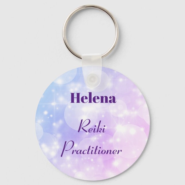 Personalised Reiki Practitioner design Key Ring (Front)